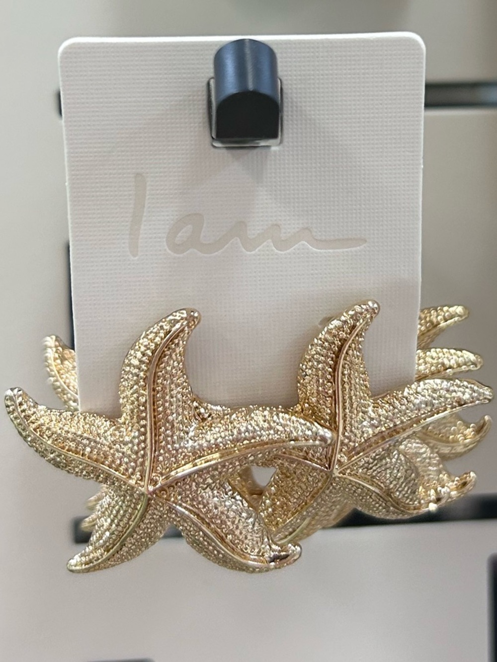 Gold Starfish Statement Earrings